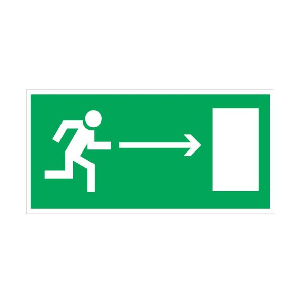 Знак эвакуации Направление к эвакуационному выходу направо E 03