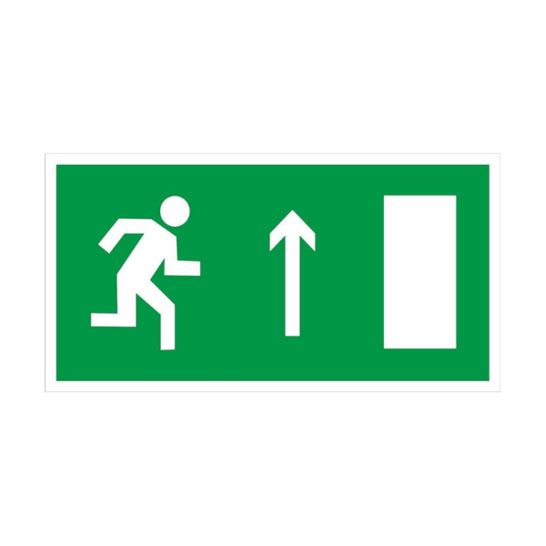 Знак эвакуации Направление к эвакуационному выходу прямо правосторонний E 11