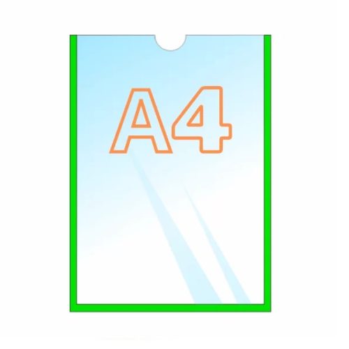 Карман для стенда А4 вертикальный в цветной рамке
